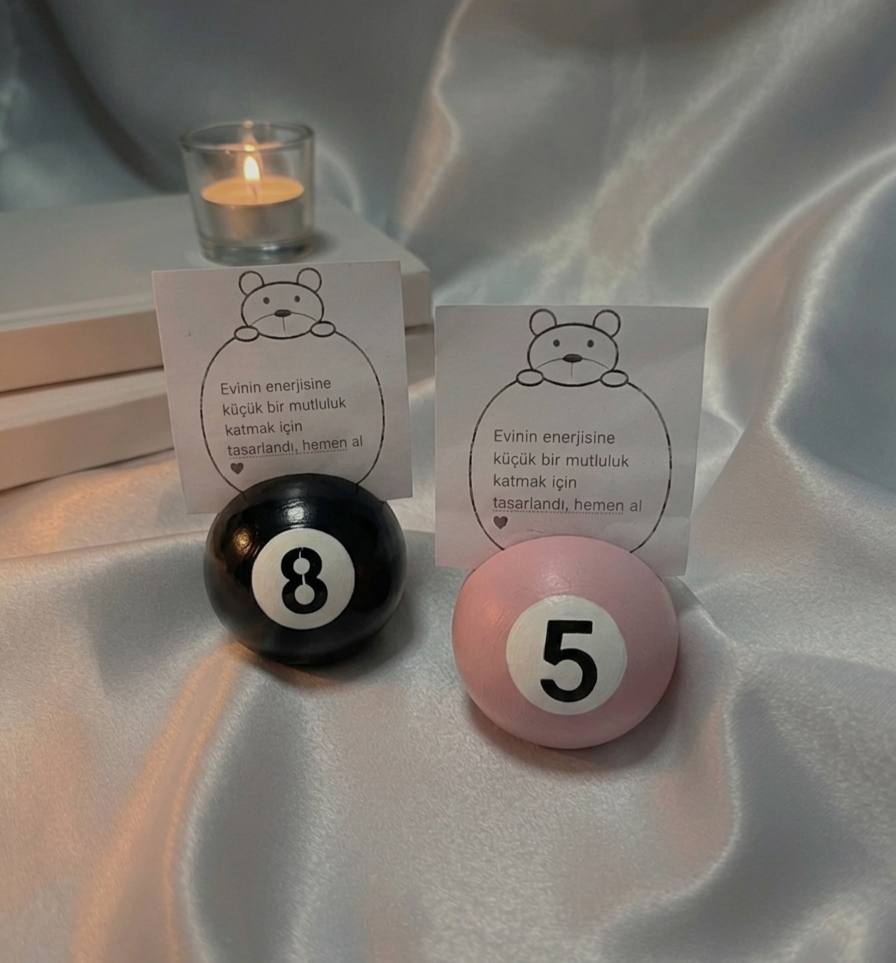Bilardo Topu Fotoğraf Tutucu (2'li Set)
